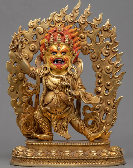 Vajrapani Kadampa Statue | 24K Gold Machine Made Statue