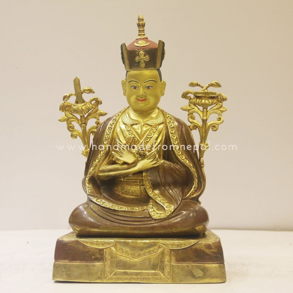 14" 16th Karmapa Statue Full Gold
